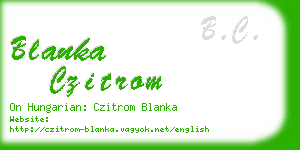 blanka czitrom business card